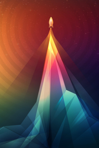 Rocket, launch, colorful, abstract, 240x320 wallpaper