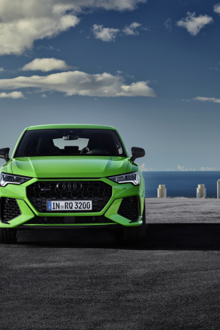 Front-view, Green Audi Q3, 2019, 240x320 wallpaper