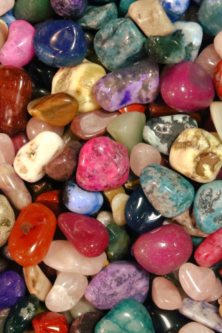 Colorful pebbles, rocks, 240x320 wallpaper