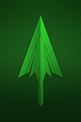Green arrow, logo, minimal, 240x320 wallpaper