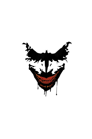 Joker, smile, minimal, art, 240x320 wallpaper