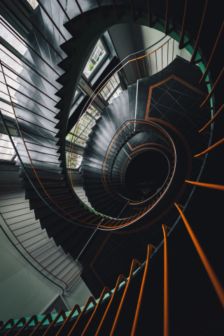 Spiral Stairs, house, interior, 240x320 wallpaper