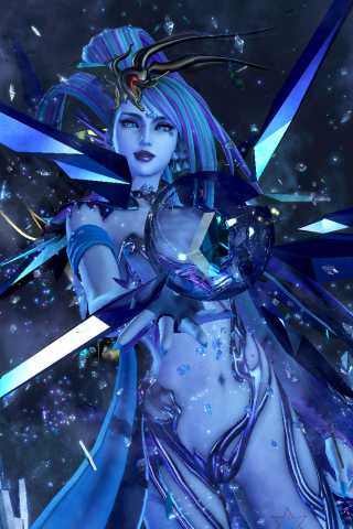 Dissidia Final Fantasy NT, fantasy, girl, warrior, 240x320 wallpaper