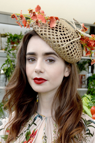 2018, Lily Collins, photoshoot, Cartier, 240x320 wallpaper