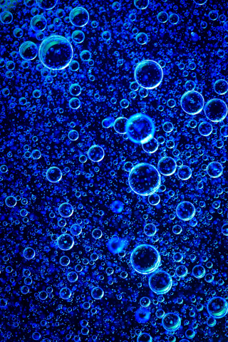 Blue bubbles, abstract, 240x320 wallpaper