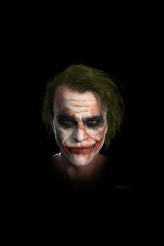 Joker, Heath Ledger, DC studio, 240x320 wallpaper