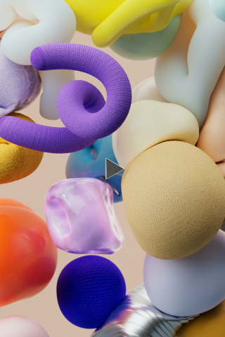 3D Rendering objects, abstract, 240x320 wallpaper