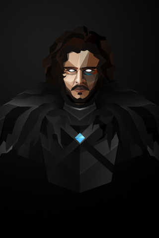 Jon snow, Game of Thrones, minimal, art, 240x320 wallpaper