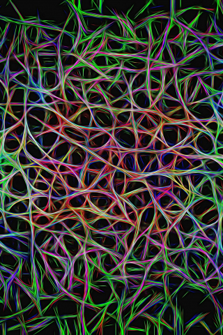Glowing lines, abstract, structure, colorful pattern, 240x320 wallpaper