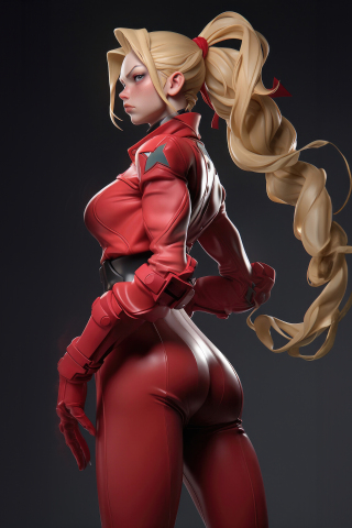 Beautiful and hot Cammy, Street Fighter 6, game art, 240x320 wallpaper