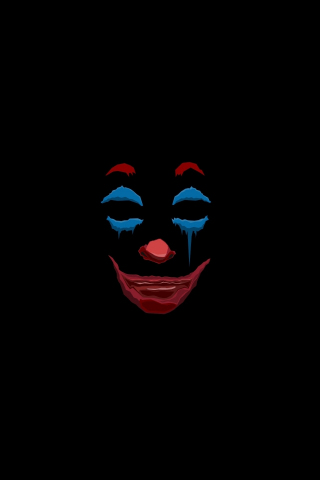 Joker movie, face, minimalist, 240x320 wallpaper
