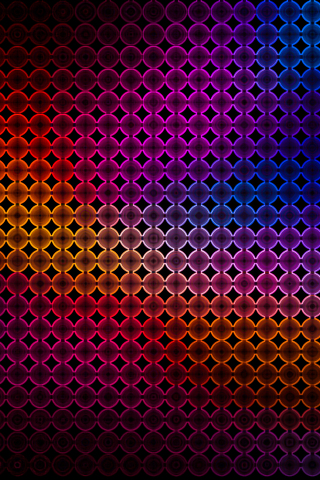 Colorful, black dots, abstract, 240x320 wallpaper