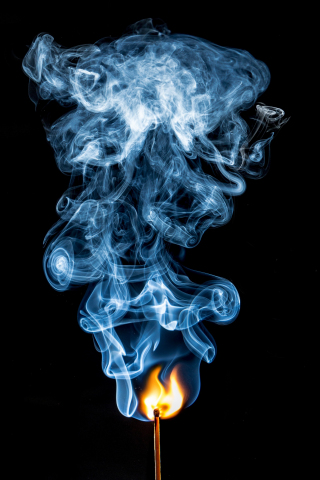 Matches, fire, smoke, 240x320 wallpaper