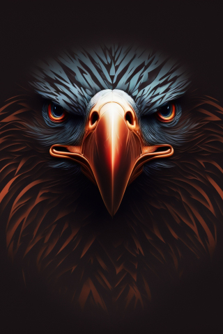 Glowing beak, Eagle, bird predator, 240x320 wallpaper