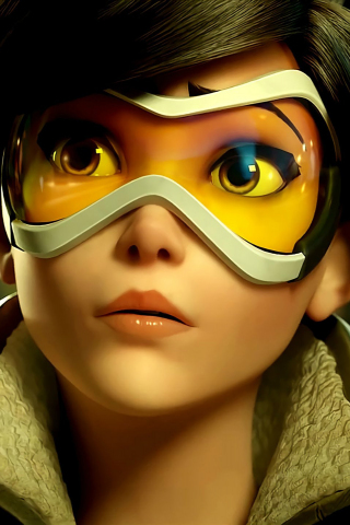 Beautiful, online game, tracer, overwatch, curious, 240x320 wallpaper