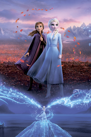 Frozen 2, royal sisters, movie, poster, 240x320 wallpaper