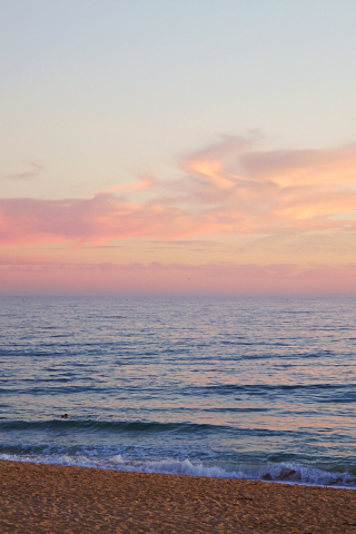 Calm beach, sunset, nature, 240x320 wallpaper