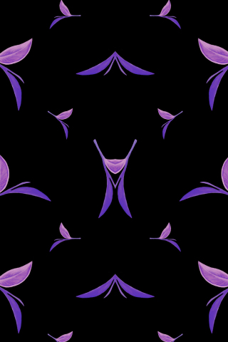 Violet leaves, dark background, abstract, minimal, 240x320 wallpaper
