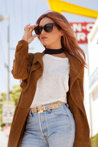 Ashley Tisdale, sunglasses, actress, 240x320 wallpaper