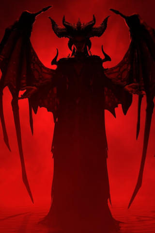 Lilith, the demon queen, Diablo video game, 240x320 wallpaper