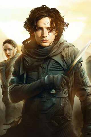Dune, 2021 sci-fi movie, poster, 240x320 wallpaper
