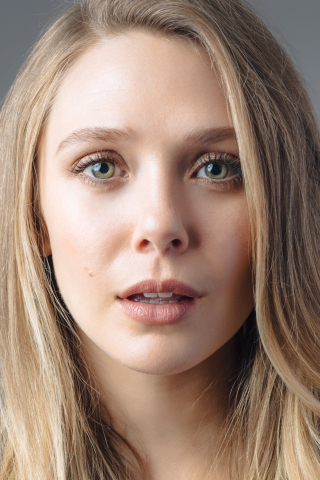 Face, close up, gorgeous, Elizabeth Olsen, 240x320 wallpaper