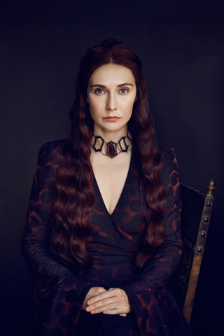 Melisandre, Carice van Houten, Game of Thrones, Finale season 8, 2019, 240x320 wallpaper