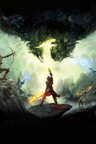 Dragon Age: Inquisition, Video game, dark, 240x320 wallpaper