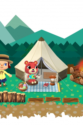 Animal Crossing: Pocket Camp, Mobile game, 240x320 wallpaper