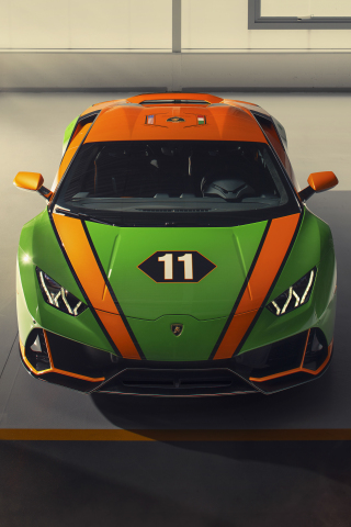 11 number car, Lamborghini Huracan EVO GT, 2020, 240x320 wallpaper