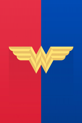 Wonder Woman, Old Logo, minimal, 240x320 wallpaper