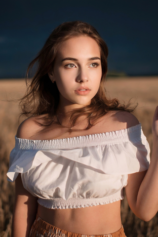 Alina Sabirova, gorgeous model, outdoor, 2020, 240x320 wallpaper
