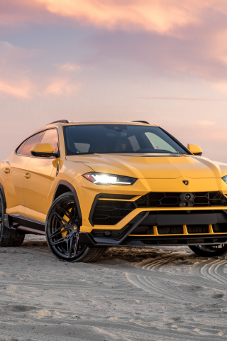 Download wallpaper 240x320 yellow lamborghini urus, 2020 compact suv, old  mobile, cell phone, smartphone, 240x320 hd image background, 24117