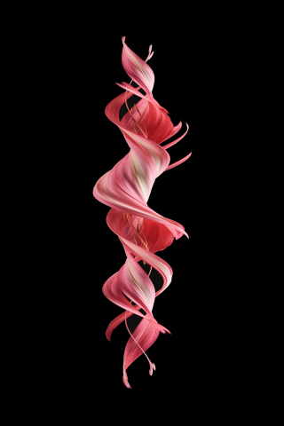A red and white swirl, minimal and twisted, abstract, 240x320 wallpaper