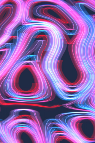 Neon, pattern, curves, lines, 240x320 wallpaper