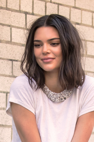 Kendall Jenner, cute, smile, fashion model, 2018, 240x320 wallpaper