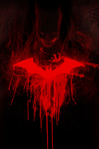 Batman, dark, Robert Pattinson, 2020, art, 240x320 wallpaper