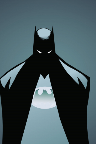 Batman, minimalism, illustrator, 240x320 wallpaper