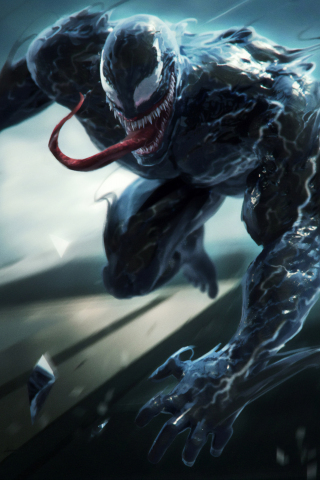 Venom, villain, artwork, 2018, 240x320 wallpaper