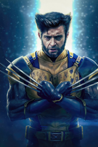 Wolverine. primal power, x-men, art, 240x320 wallpaper