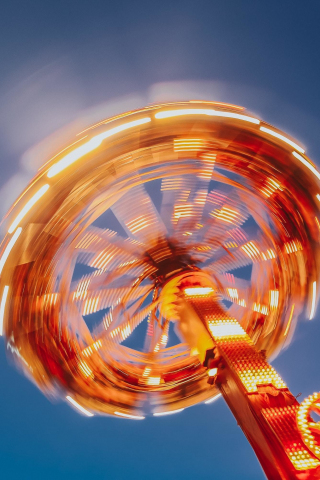 Blur, portrait, Ferris wheel, 240x320 wallpaper