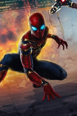 Spider-Man: No Way Home, 2021 movie, poster, 240x320 wallpaper