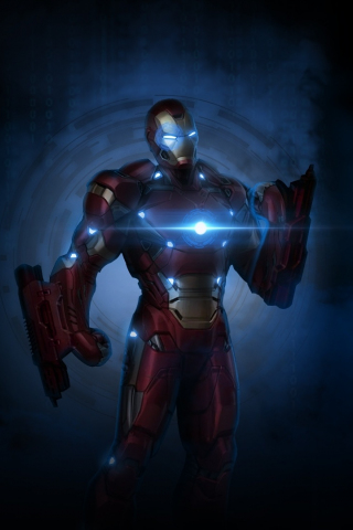 Download wallpaper 240x320 iron man, dark, artworks, old mobile, cell  phone, smartphone, 240x320 hd image background, 16882