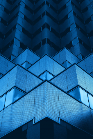 Modern building, offices, geometric edges of corners, architecture, 240x320 wallpaper