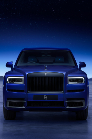 2023 Rolls-Royce Cullinan, blue car, 240x320 wallpaper