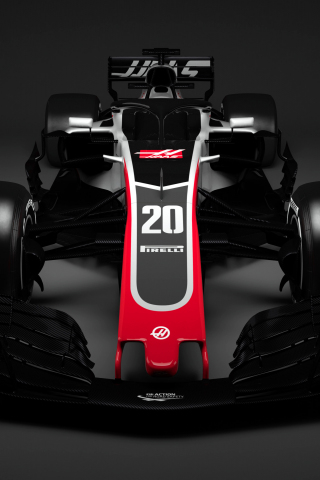 Haas formula 1, sports car, front, 240x320 wallpaper