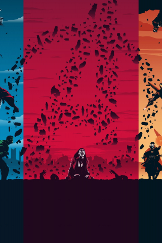 Avengers Trilogy, superhero, movie, fan art, 240x320 wallpaper