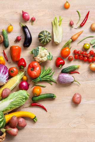 Vegetables, food, fresh, 240x320 wallpaper