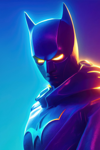 The Glowing Batman, art, 240x320 wallpaper