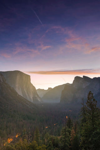 Yosemite valley, nature, mountains, national park, 240x320 wallpaper
